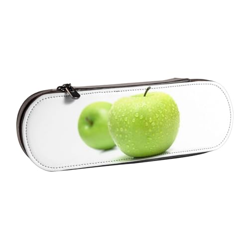 GSGCSBYMLG Federmäppchen aus Leder, mit Fruchtmuster, Cyanblau von GSGCSBYMLG