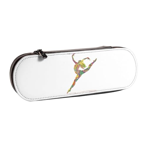 GSGCSBYMLG Federmäppchen aus Leder, mit Tänzermotiv, bedruckt, Schreibwarentasche von GSGCSBYMLG