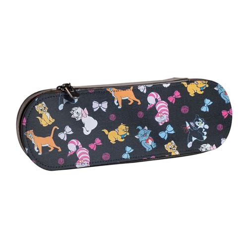 GSGCSBYMLG Federmäppchen aus Leder mit Cartoon-Katzen-Motiv, Schreibwarentasche von GSGCSBYMLG