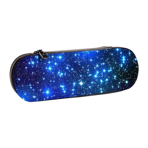 GSGCSBYMLG Federmäppchen aus Leder mit Galaxie-Stern-Motiv von GSGCSBYMLG