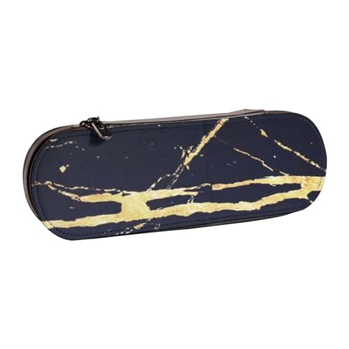 GSGCSBYMLG Federmäppchen aus Leder mit Marmor-Aufdruck von GSGCSBYMLG