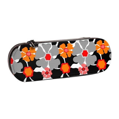 GSGCSBYMLG Federmäppchen aus Leder mit Retro-Blumenmuster von GSGCSBYMLG