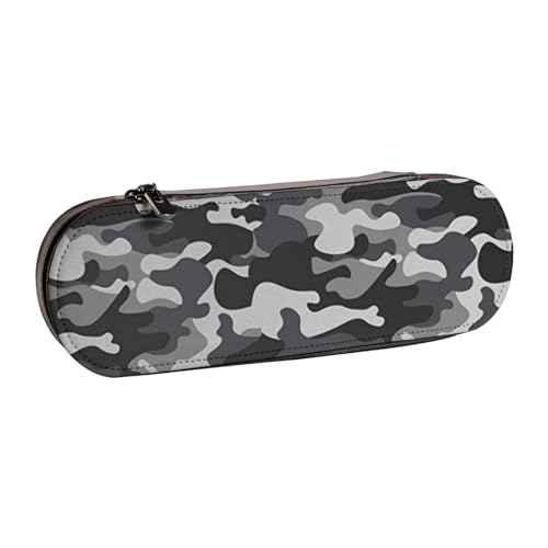 GSGCSBYMLG Federmäppchen aus Leder mit abstraktem Camouflage-Muster von GSGCSBYMLG