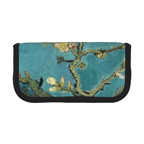 GSGCSBYMLG Federmäppchen aus Segeltuch, Motiv: Mandelblüten, tragbar, Aufbewahrungstasche von GSGCSBYMLG