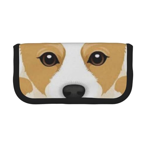 GSGCSBYMLG Federmäppchen aus Segeltuch mit niedlichem Cartoon-Motiv und walisischem Corgi-Motiv, tragbar, Aufbewahrungstasche von GSGCSBYMLG