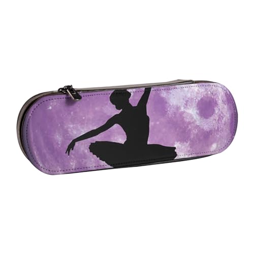 GSGCSBYMLG Federmäppchen mit Ballerina-Motiv, bedrucktes Leder, Schreibwaren-Tasche von GSGCSBYMLG