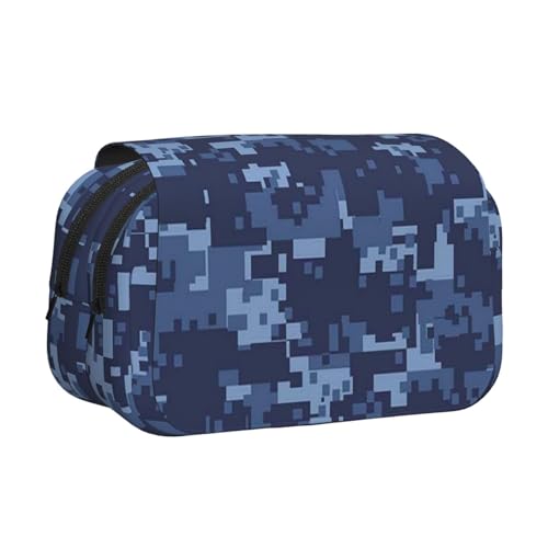 GSGCSBYMLG Federmäppchen mit Camouflage-Muster, doppeltes Klappetui, tragbares Schreibwarenetui, Schwarz , Einheitsgröße, Münztasche von GSGCSBYMLG