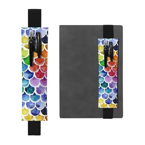 GSGCSBYMLG Federmäppchen mit Meerjungfrauen-Motiv, bedrucktes Leder-Federmäppchen, Schwarz , Einheitsgröße, Münztasche von GSGCSBYMLG