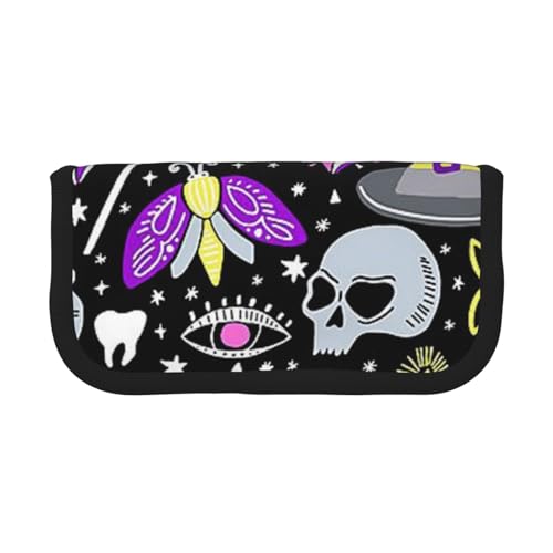 GSGCSBYMLG Federmäppchen mit magischer Hexe, Bohemian-Zeichnung, bedrucktes Leinen-Federmäppchen, tragbares Schreibwarenetui, Aufbewahrungstasche von GSGCSBYMLG