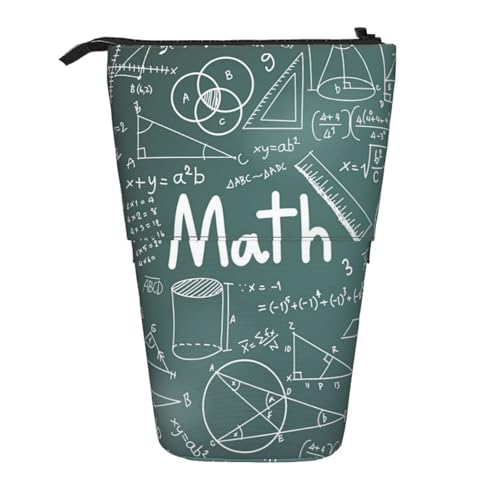 GSGCSBYMLG Formulas Shapes Theory Mathematik Lektion Wort gedruckt Bleistift Teleskop Vertikales Federmäppchen von GSGCSBYMLG