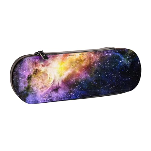 GSGCSBYMLG Galaxy in The Universe Federmäppchen aus bedrucktem Leder von GSGCSBYMLG