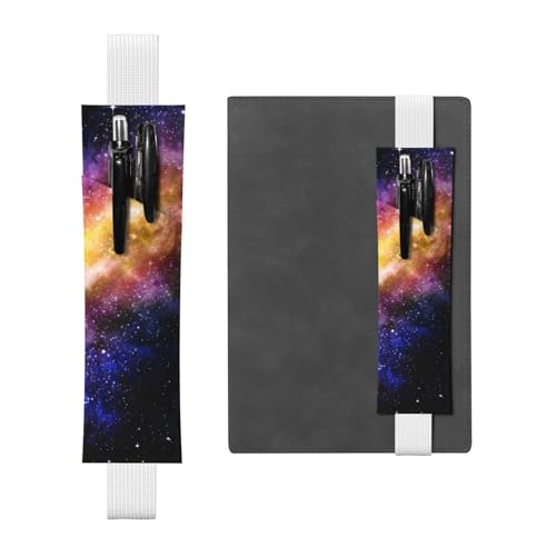 GSGCSBYMLG Galaxy in The Universe bedruckter Leder-Stifthalter Lesezeichen Federmäppchen, weiß, Einheitsgröße, Münztasche von GSGCSBYMLG