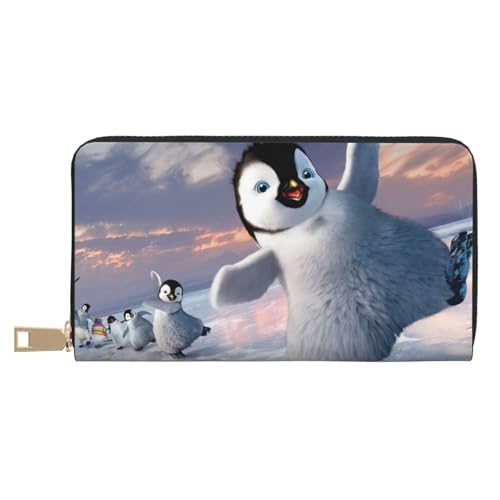 GSGCSBYMLG Happy Penguin Printed Leather Wallet Large Travel Wallet Men Women Zip Clutch Card Holder, weiß, Einheitsgröße GSGCSBYMLG Happy Penguin Printed Leather Wallet Large Travel Wallet Men Women Zip Clutch Card Holder, weiß, Einheitsgröße von GSGCSBYMLG