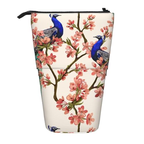 GSGCSBYMLG Peacock bedrucktes Teleskop-Federmäppchen, vertikal von GSGCSBYMLG