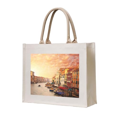 GSGCSBYMLG Schöne Venedig C View bedruckte Tragetasche Einkaufstasche GSGCSBYMLG Schöne Venedig C View bedruckte Tragetasche Einkaufstasche von GSGCSBYMLG