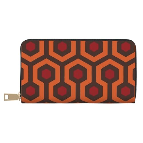 GSGCSBYMLG Shining Overlook Bedruckte Ledergeldbörse Große Reisebrieftasche Herren Damen Reißverschluss Clutch Kartenhalter, weiß, Einheitsgröße von GSGCSBYMLG