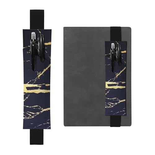 GSGCSBYMLG Stifteetui aus Leder mit Marmor-Aufdruck, Lesezeichen, Federmäppchen, Schwarz , Einheitsgröße, Münztasche von GSGCSBYMLG