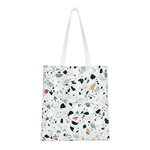 GSGCSBYMLG Terrazzo Einkaufstasche mit Marmor-Motiv, pastellfarben, waschbare Aufbewahrungstasche GSGCSBYMLG Terrazzo Einkaufstasche mit Marmor-Motiv, pastellfarben, waschbare Aufbewahrungstasche von GSGCSBYMLG