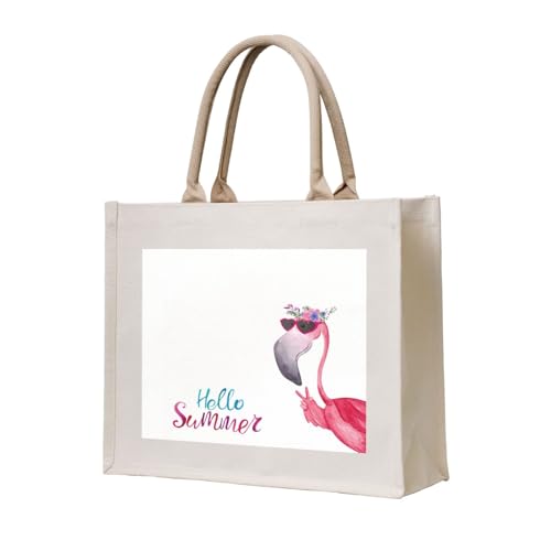 GSGCSBYMLG Tragetasche aus Segeltuch mit Flamingo-Aufdruck GSGCSBYMLG Tragetasche aus Segeltuch mit Flamingo-Aufdruck von GSGCSBYMLG