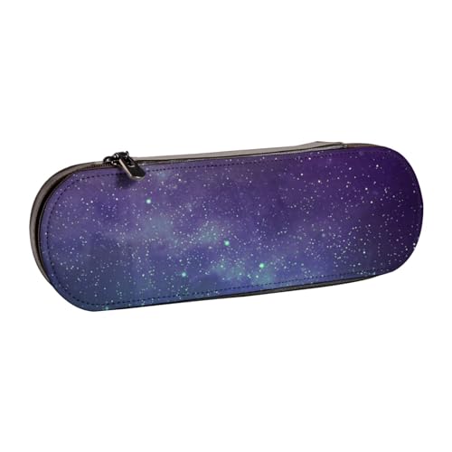 GSGCSBYMLG Universum mit Sternen Galaxie Interstellar bedrucktes Leder-Federmäppchen Schreibwaren-Tasche von GSGCSBYMLG