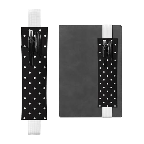 GSGCSBYMLG Weißes Punktmuster bedrucktes Leder-Federmäppchen, Lesezeichen, Federmäppchen, weiß, Einheitsgröße, Münztasche von GSGCSBYMLG