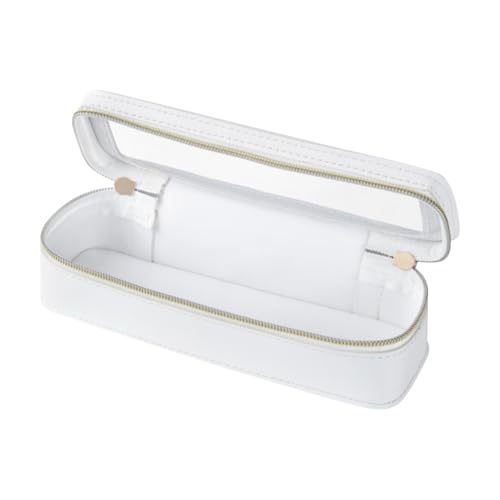 GSHLLO Kleine Make-up-Tasche mit doppeltem Reißverschluss, transparente Oberseite, Kosmetiktasche, Reise-Kosmetiktasche, Make-up-Pinsel-Organizer, tragbare Toilettenartikeltasche, wasserdichter von GSHLLO