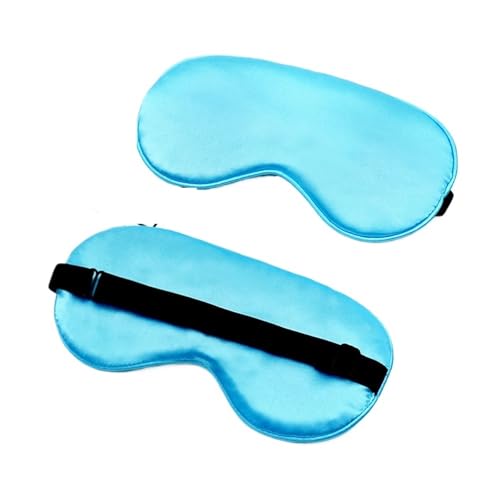 Masque de Sommeil, Masque d'oeil zéro Pression, Seide Augenmaske Seide Schlaf Augenmaske gepolstert Schatten Augenabdeckung Patch Schlafen(Sky Blue) von GSHUPIOU