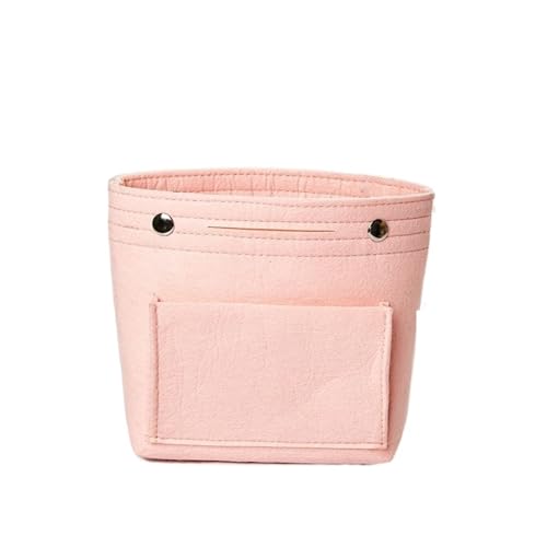 Filzeinsatz Tasche Kosmetiktaschen, Waschbeutel, Schreibwaren, Federmäppchen for Damen, innere Geldbörse, Filzeinsatz, Kosmetiktasche, Make-up-Taschen (Color : Pink) von GSJNHY