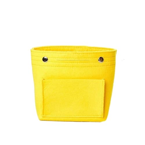 Filzeinsatz Tasche Kosmetiktaschen, Waschbeutel, Schreibwaren, Federmäppchen for Damen, innere Geldbörse, Filzeinsatz, Kosmetiktasche, Make-up-Taschen (Color : Yellow) von GSJNHY