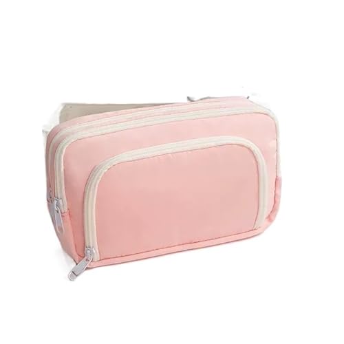 GSJNHY Bleistiftbox Mädchen Rosa Große Kapazität Bleistift Tasche Ästhetische Schule Fällen Mädchen Schreibwaren Halter Tasche Stift Fall Studenten Schule Liefert (Color : Pink) von GSJNHY