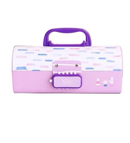 GSJNHY Multifunktionale Bleistiftbox Creative Pencil Box Multifunktional mit Code Lock Federmäppchen mit großer Kapazität for Jungen Mädchen Schule Schreibwaren Tragbares Büro (Color : B) von GSJNHY