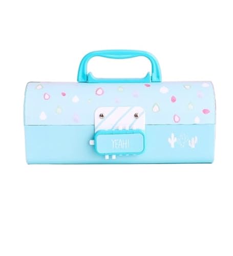 GSJNHY Multifunktionale Bleistiftbox Creative Pencil Box Multifunktional mit Code Lock Federmäppchen mit großer Kapazität for Jungen Mädchen Schule Schreibwaren Tragbares Büro (Color : I) von GSJNHY