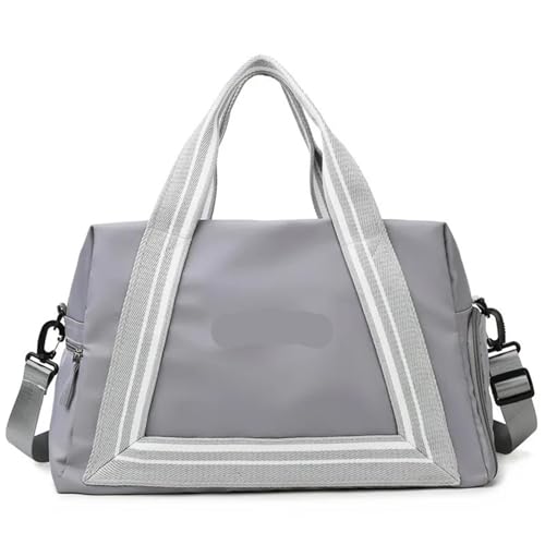 Reise Seesack Damen-Aufbewahrung, Fitness-Yoga-Tasche, Herren-Business-Reisetasche, unabhängiges Schuhfach, Trocken- und Nasstrennung für Herren, Dame, Camping, Wandern (Color : Grey) von GSJNHY