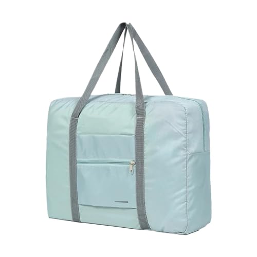 Reise Seesack Damen-Reisetasche, faltbar, Reisetasche, Tragetasche, Handgepäck, Sport-Reisetasche, Weekender, Übernachtung, Blumenmuster-Druck für Herren, Dame, Camping, Wandern (Color : Light Blue) von GSJNHY