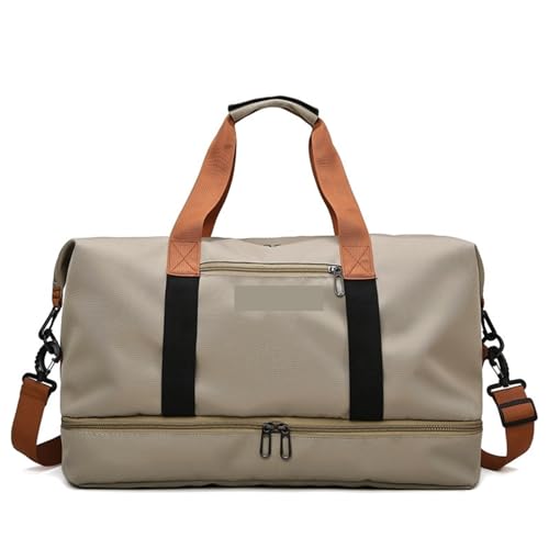 Reise Seesack Reisetaschen for Frauen Große Kapazität Männer Sporttasche wasserdichte Wochenende Sac Voyage Weibliche Messenger Tasche Trocken Und Nass für Herren, Dame, Camping, Wandern (Color : KHA von GSJNHY