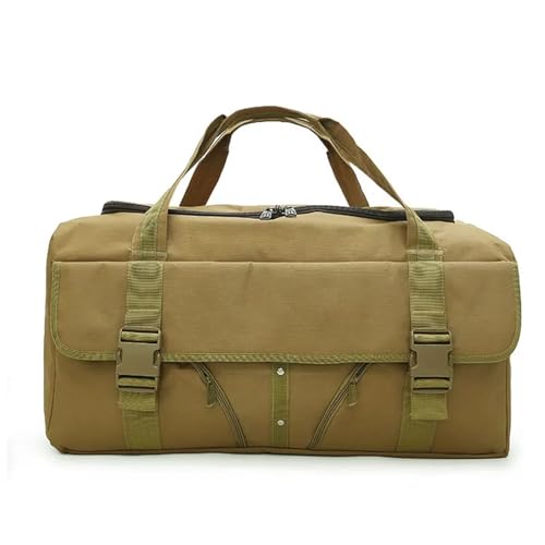 Reise Seesack Rucksack Outdoor Wasserdicht Große Tragetasche Verdickte Oxford Move Packing Quilt Lagerung Reise Handtasche für Herren, Dame, Camping, Wandern (Color : Khaki) von GSJNHY