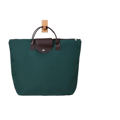 Reise Seesack wasserdichte Strandtasche Damen Nylon Handtasche Frauen Tragetaschen Große Kapazität Handtasche Oxford Casual Reise Umhängetaschen für Herren, Dame, Camping, Wandern (Color : Green) von GSJNHY