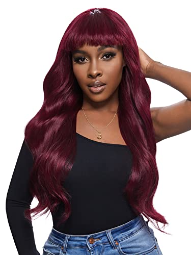 Women Wig Human Hair Straight Human Hair Wig With Bangs For Party von GSJPMFZ