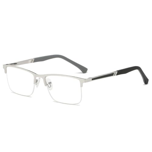 GSKDZG Mode Halber Rahmen Lesebrille Für Herren Damen Presbyopische Brille Blaulichtfilter Brille Halbrandbrille Leichte Computerbrille +2.0 +2.5(+1.5) von GSKDZG