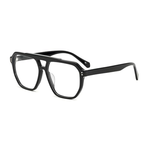 GSKDZG Retro Lesebrille Mode Großer Rahmen Brillen Für Herren Damen Übergroße Linse Blaulichtfilter Brille Lesehilfe Sehhilfe Für Presbyopie(Black,+1.0) von GSKDZG