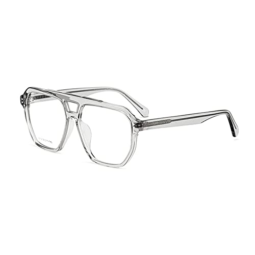 GSKDZG Retro Lesebrille Mode Großer Rahmen Brillen Für Herren Damen Übergroße Linse Blaulichtfilter Brille Lesehilfe Sehhilfe Für Presbyopie(Grey,+2.0) von GSKDZG