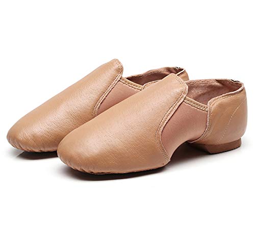 GSNOW Retro Leder Jazzschuhe Flache Trainings Tanz Schuhe für Damen Mädchen EU35 von GSNOW