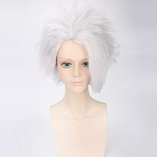 Wig Anime Cosplay Anime Hitsugaya Toushirou Silber Weiß Kurze Perücke Cosplay Kostüm Hitzebeständige Synthetische Haar Männer Cosplay Perücken + Kappe von GSTINBLING