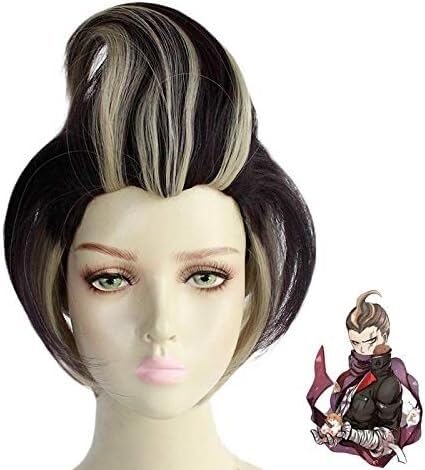 Wig Anime Cosplay Danganronpa Tanaka Gandamu Kurze Perücke Cosplay Kostüm Anime Super Dangan Ronpa Hitzebeständige Synthetische Haar Männer Perücken + Kappe von GSTINBLING