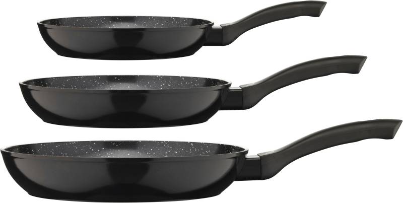 GSW Pfannen-Set "Barisa" Aluminium Set, je 1x Pfanne 20 cm, 24 cm, 28 cm, 3 Stk. tlg. VITAFLON QUARZIT Antihaft-Versiegelung, Induktion von GSW