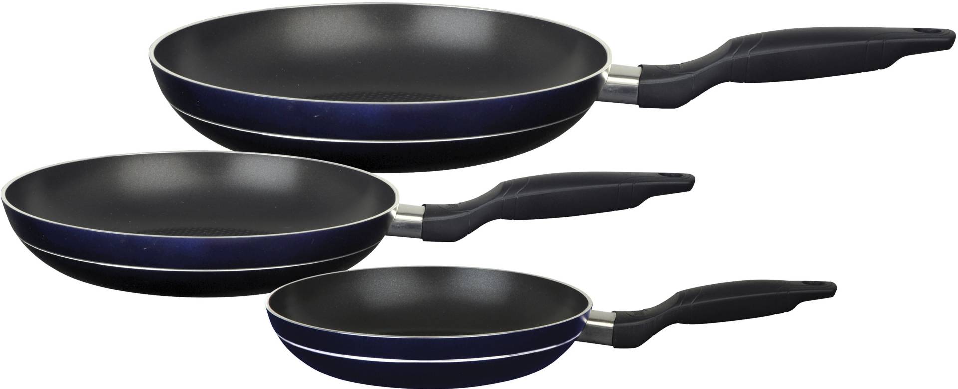 GSW Pfannen-Set "Temptura" Aluminium Set, 1x Pfanne 20cm, 24cm, 28cm, 3 Stk. tlg. mehrfache, pflegeleichte Antihaft-Versiegelung, Induktion von GSW