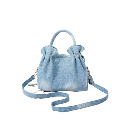 GSXLZ Jeanstasche Denim Jeans Blau Schulter Tasche Frauen Casual Tote Handtasche Crossbody Handtasche(Light Blue) von GSXLZ
