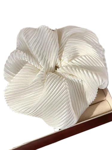 Haarschmuck 1 Stück große Haargummis aus echter Seide for Damen, große Haargummis aus Satinseide, dicke elastische Haargummis, Pferdeschwanzhalter, schadet Ihrem Haar nicht(Style A) von GSXLZ