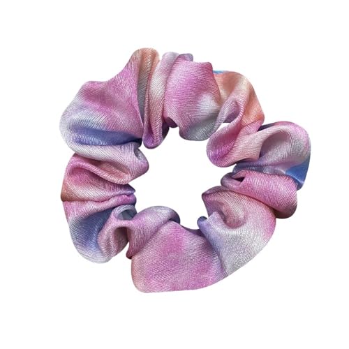 Haarschmuck Haargummis aus reiner Maulbeerseide mit Regenbogen-Prints, Haarbänder, Gummibänder, Pferdeschwanzhalter for Frauen und Mädchen von GSXLZ