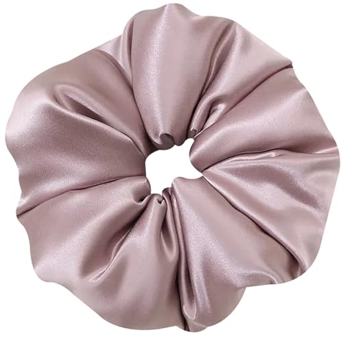 Haarschmuck Reine Maulbeerseide Große Kissen Scrunchies Haarbänder Baumwollfüllung for Frauen Mädchen(Pink) von GSXLZ